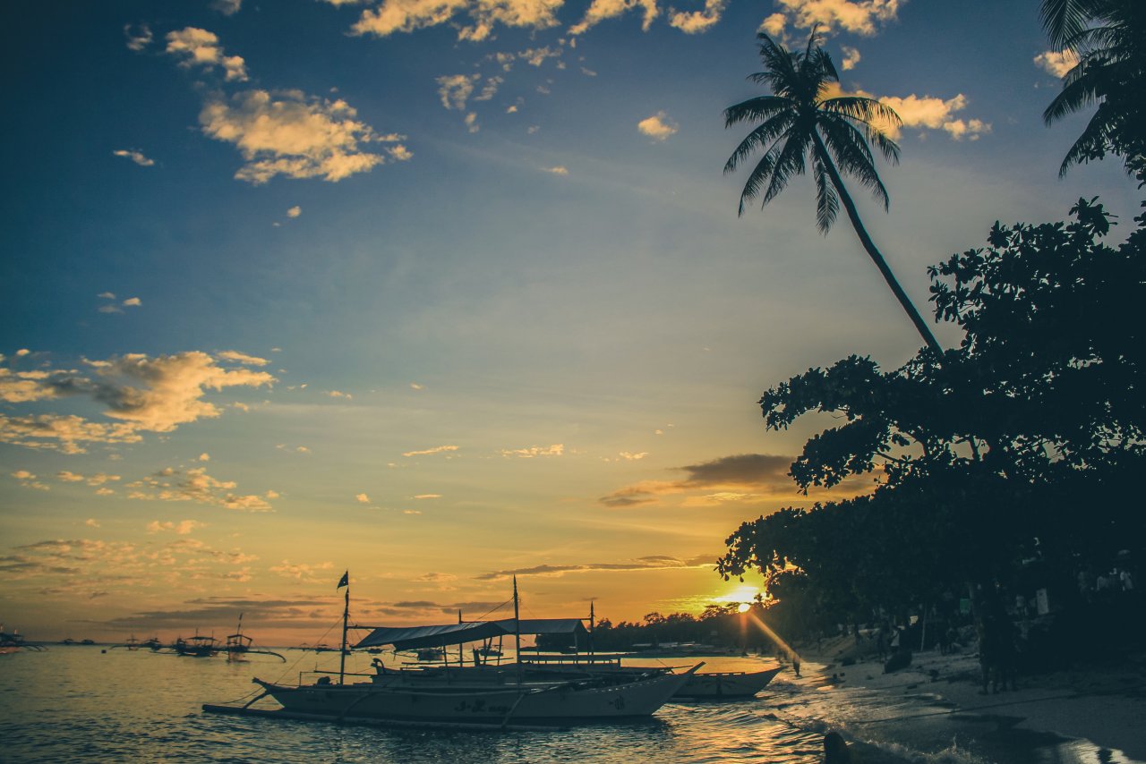Sonnenuntergang am Alona Beach
