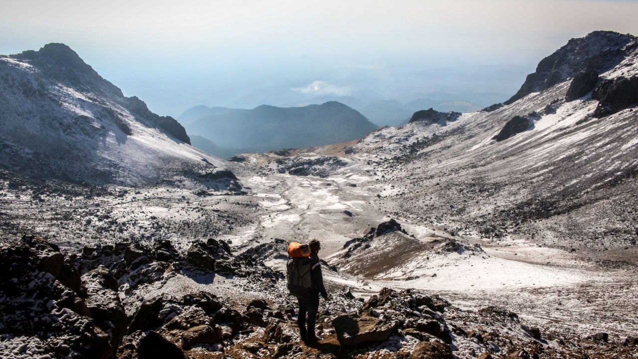 Am dritten Sattel des Iztaccíhuatl