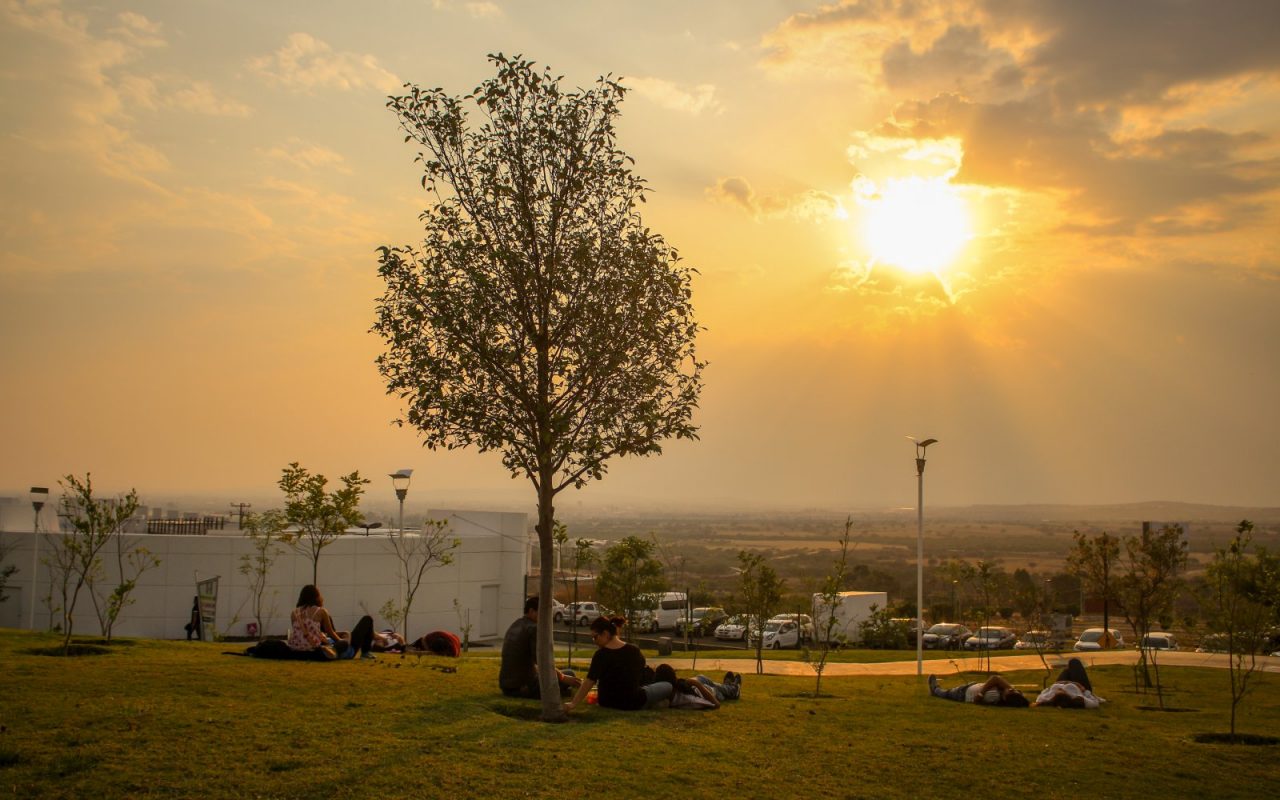 Sonnenuntergang auf dem L4TIDO-Festival in Guanajuato