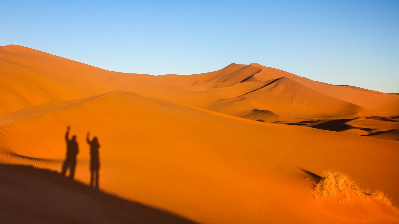 Die Wüste Sahara in Merzouga, Marokko