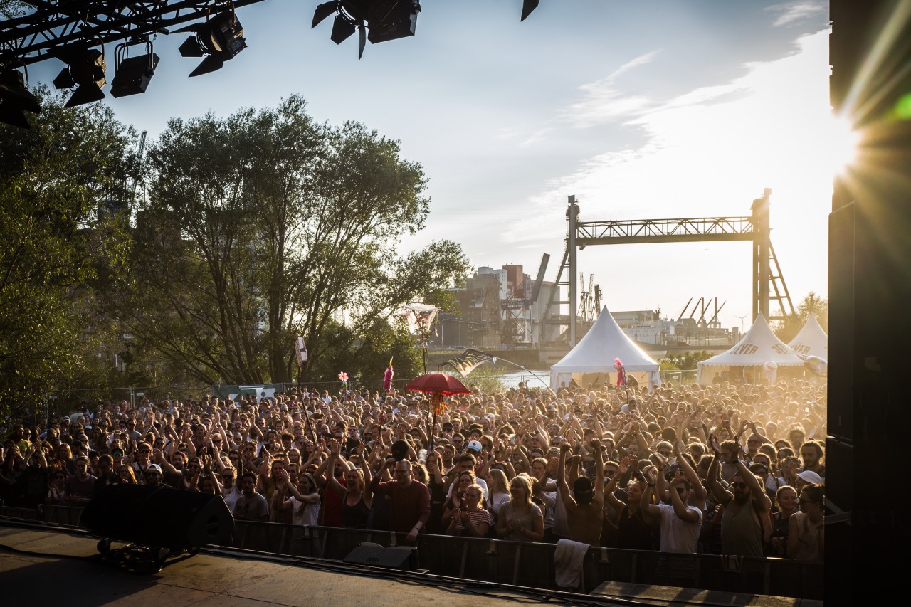 Vor dem Maschinenraum vom MS Dockville Festival