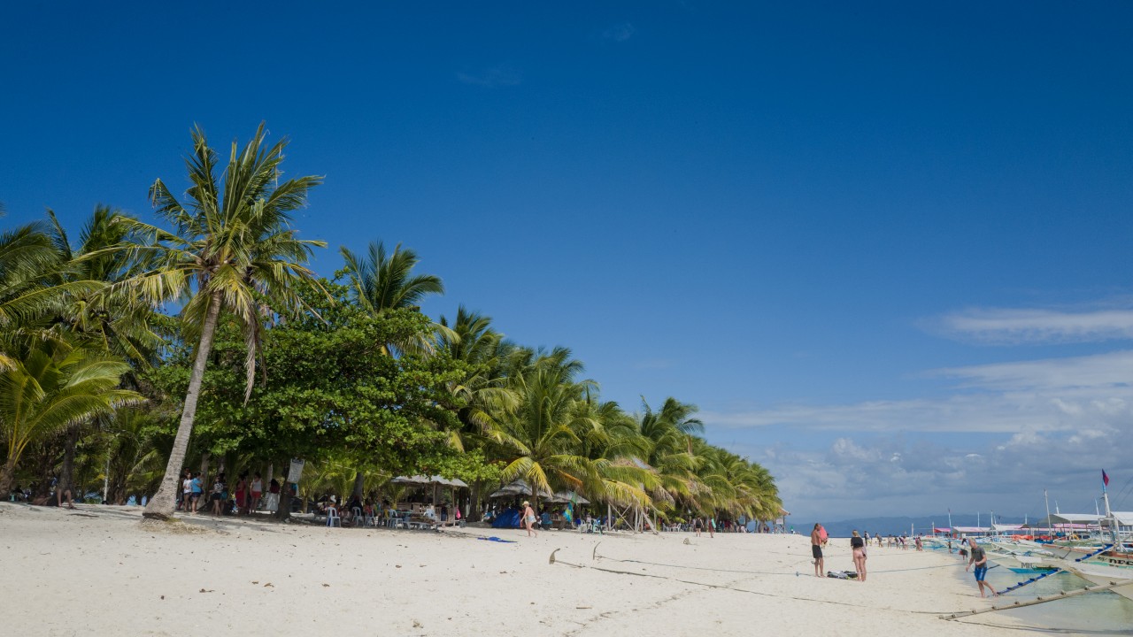 Der Strand von Kalanggaman Island.