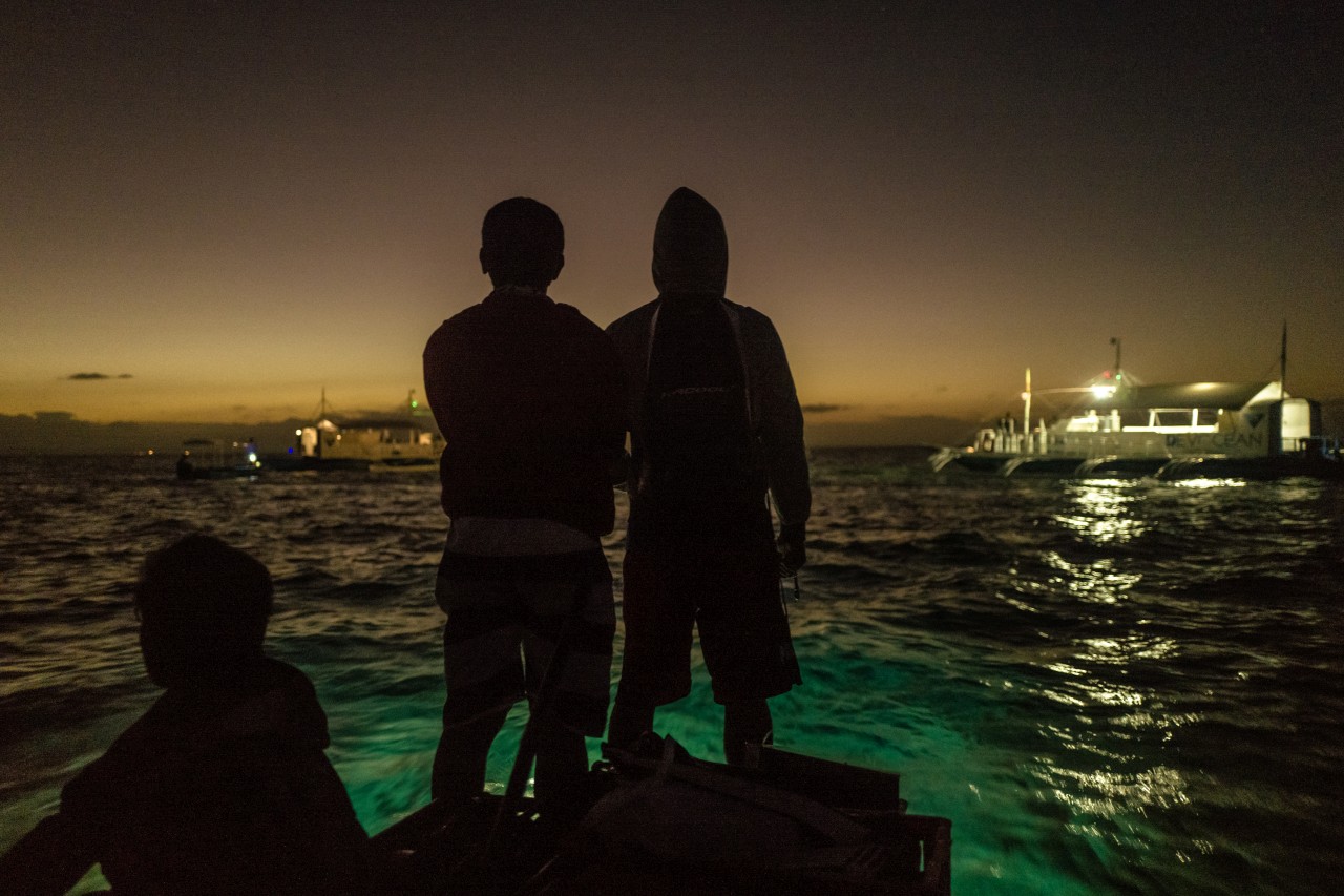 Auf einem Boot in Malapascua